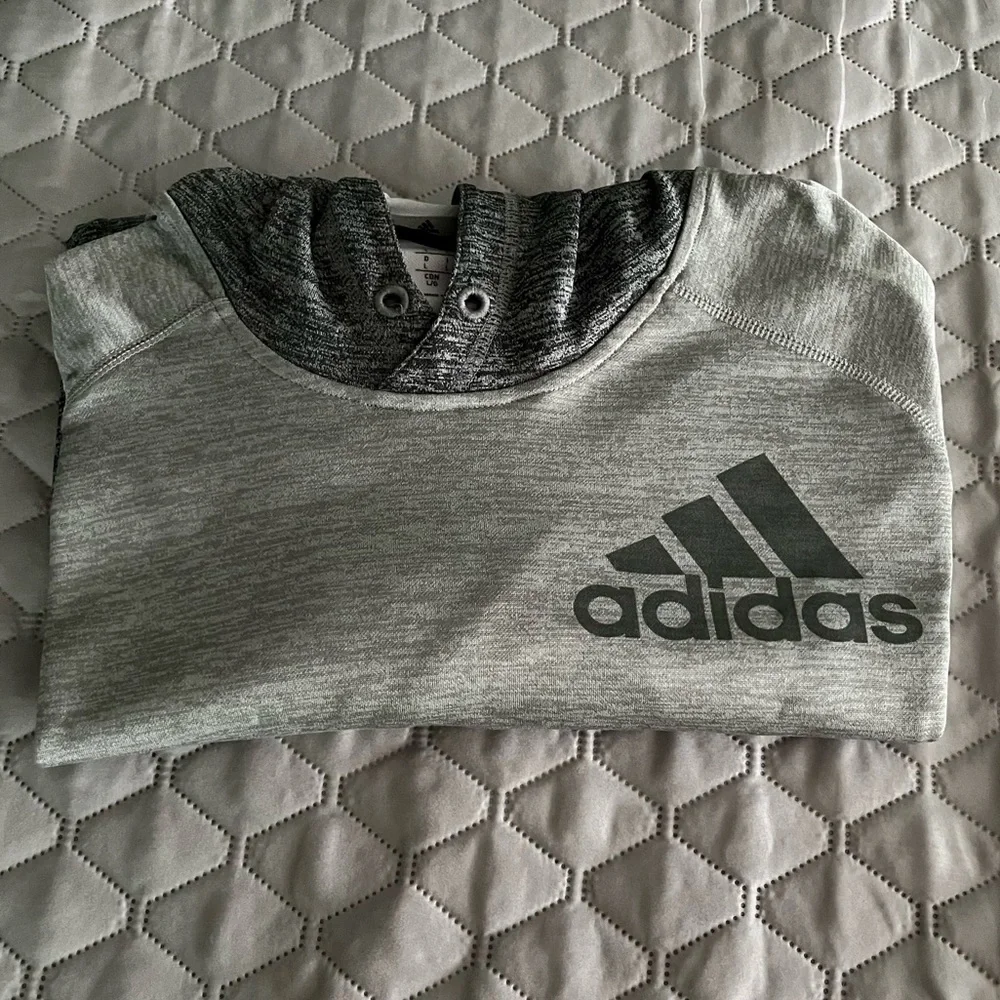Adidas Gray Hoodie Large